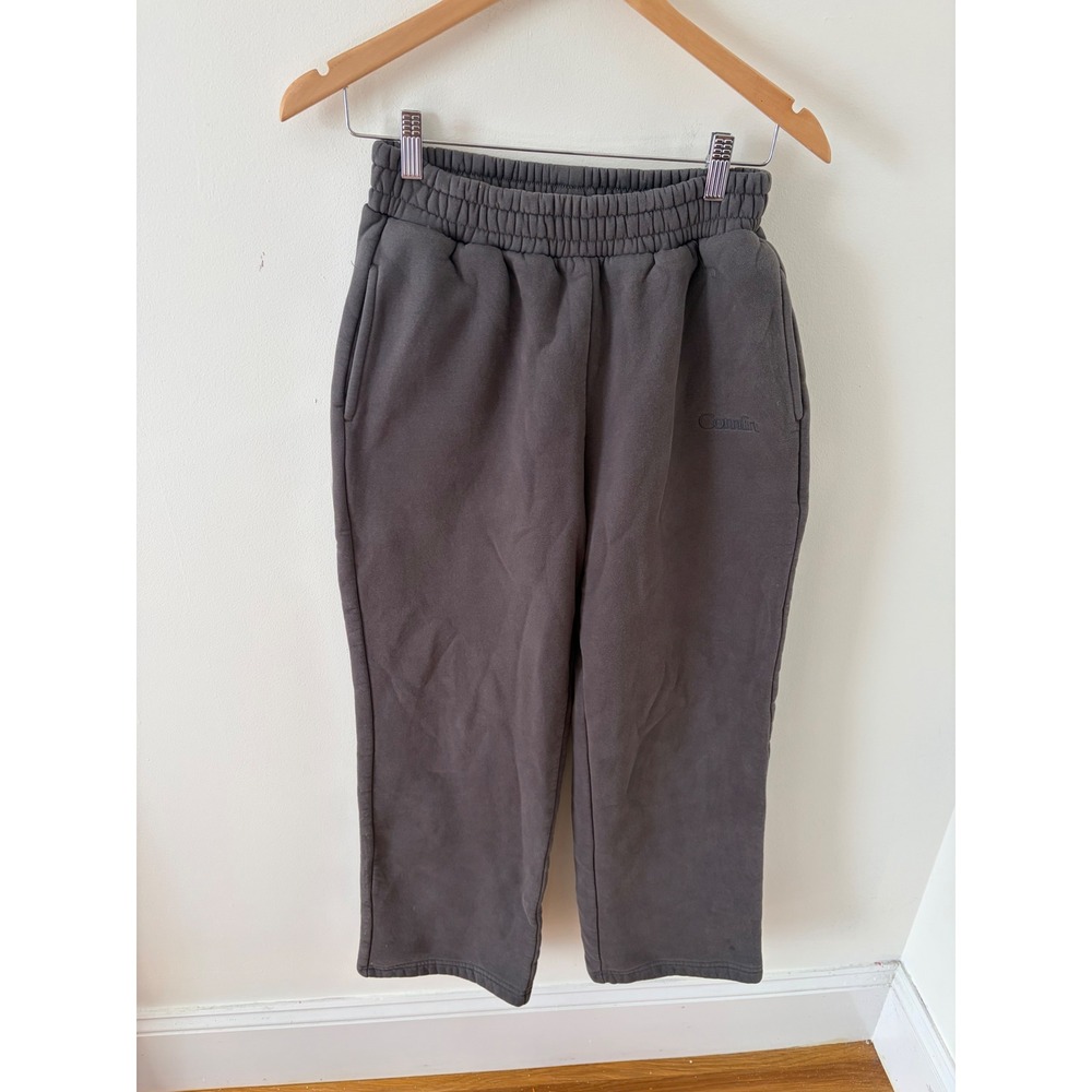 Comfrt Gray Fleece Sweatpants Elastic Waist Relaxed Fit Joggers Small